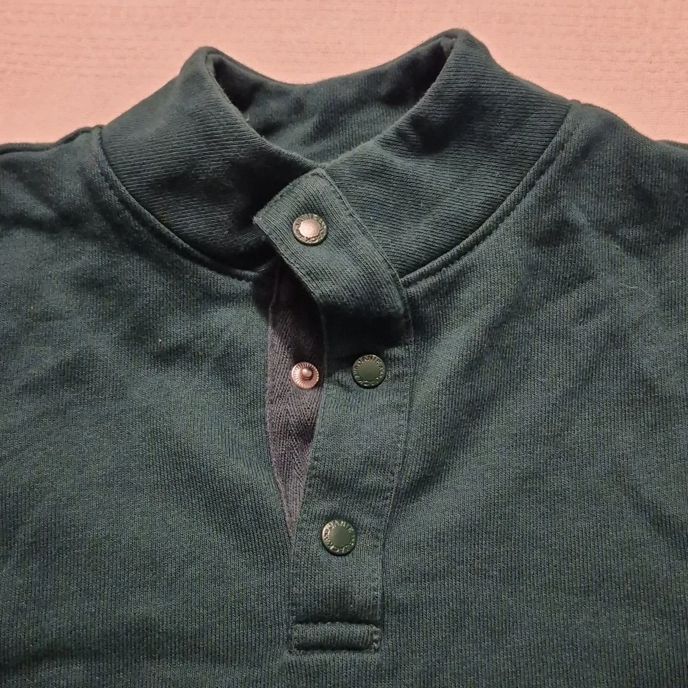 Janie and Jack boys size 3 green long sleeve 3 snap shirt VGUC - Picture 2 of 6